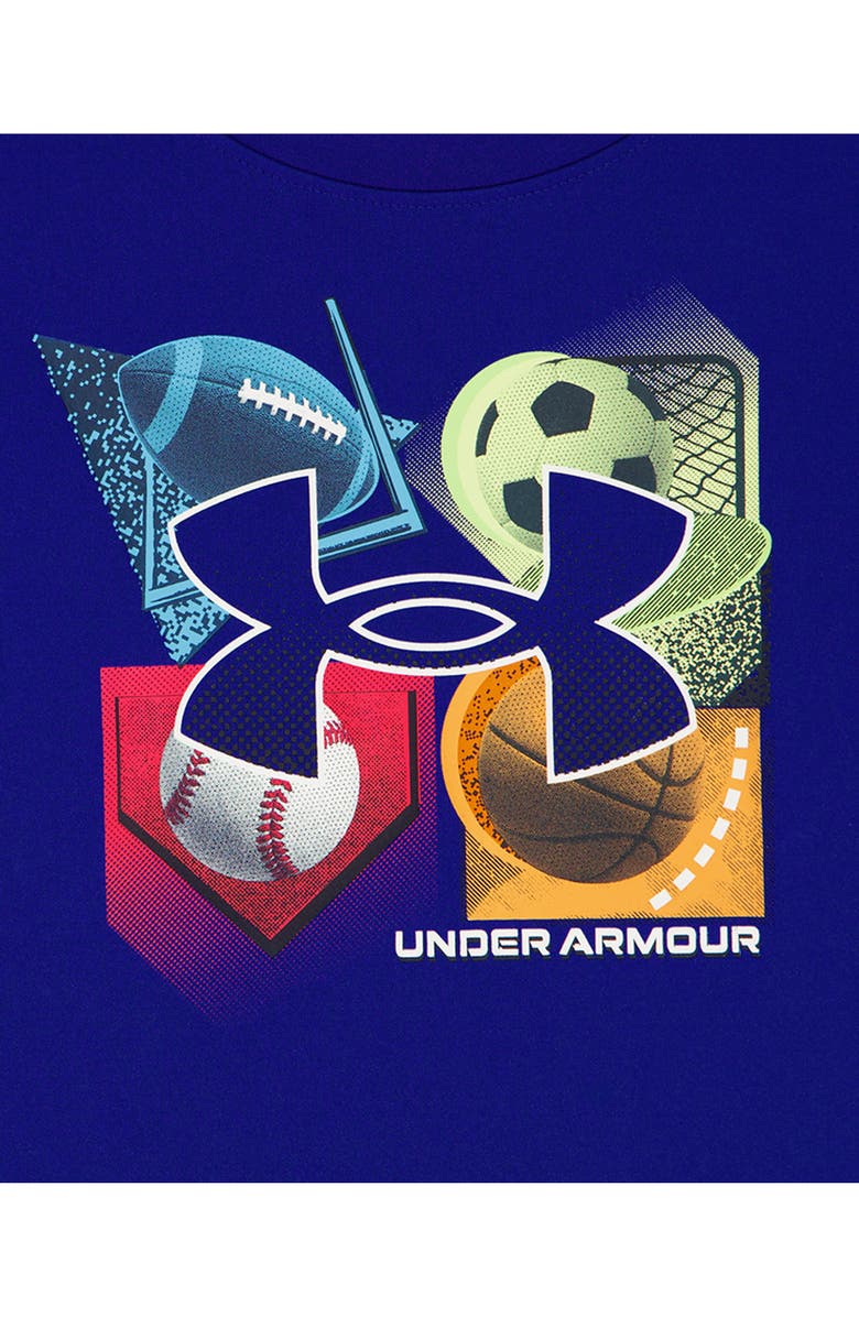 Under Armour Kids' Tech 4 Baller Graphic T-Shirt & Shorts Set, Alternate, color, Royal