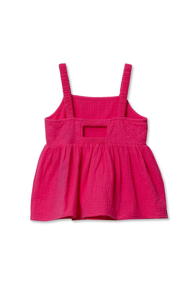 Girls Woven Tank Top, Alternate, color, Hot Pink