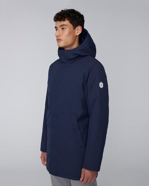 Quartz Co. Alban | Hooded Insulated Winter Jacket In True Navy