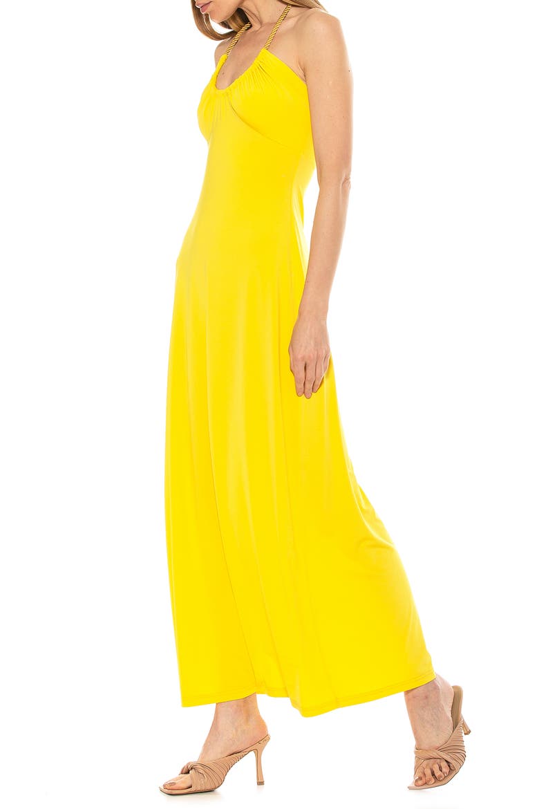 Selena Scoop Neck Maxi Dress, Alternate, color, YELLOW