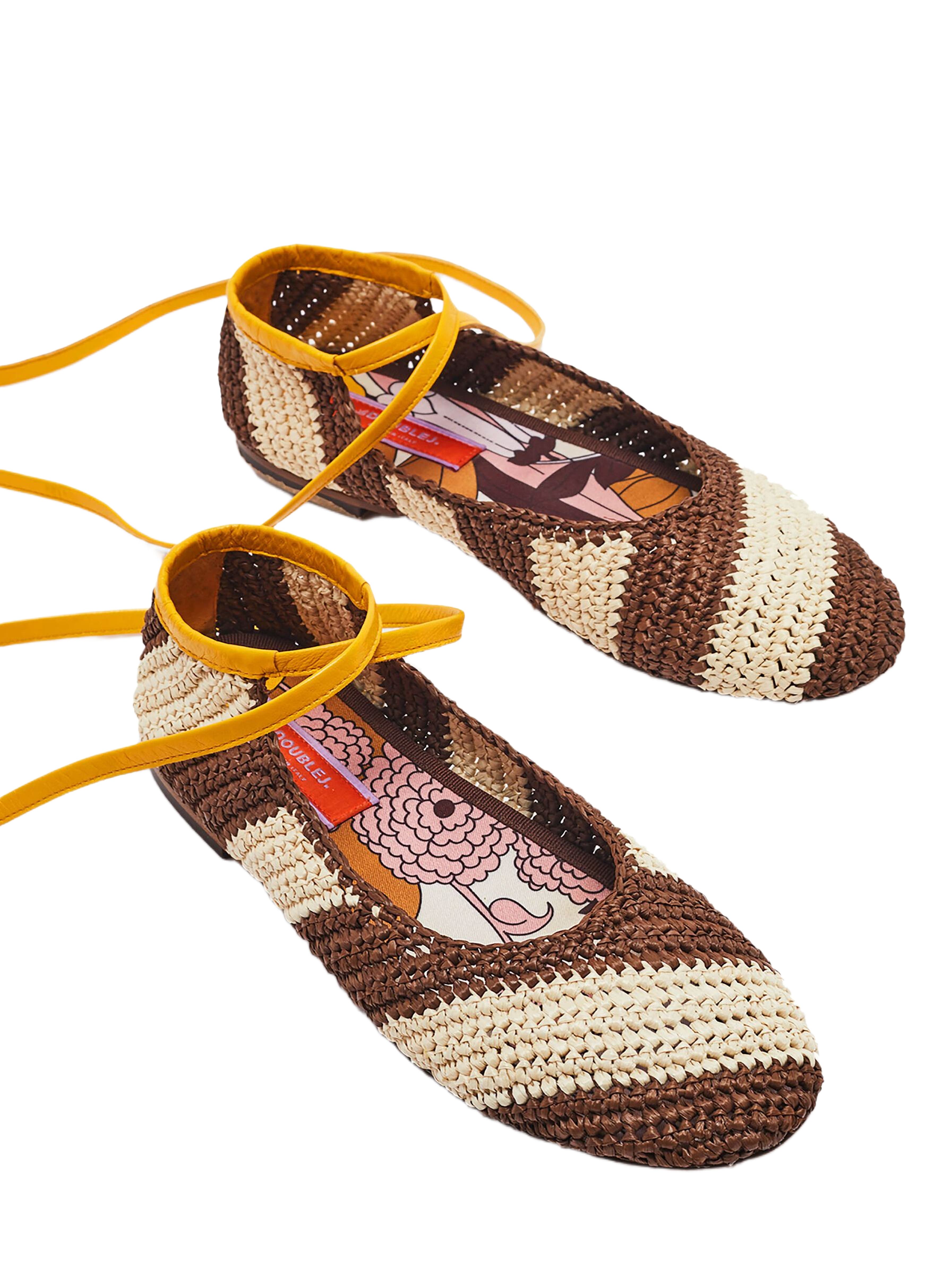 La DoubleJ Veneziana Flats Big Flower Rose Pink, Alternate, color, 