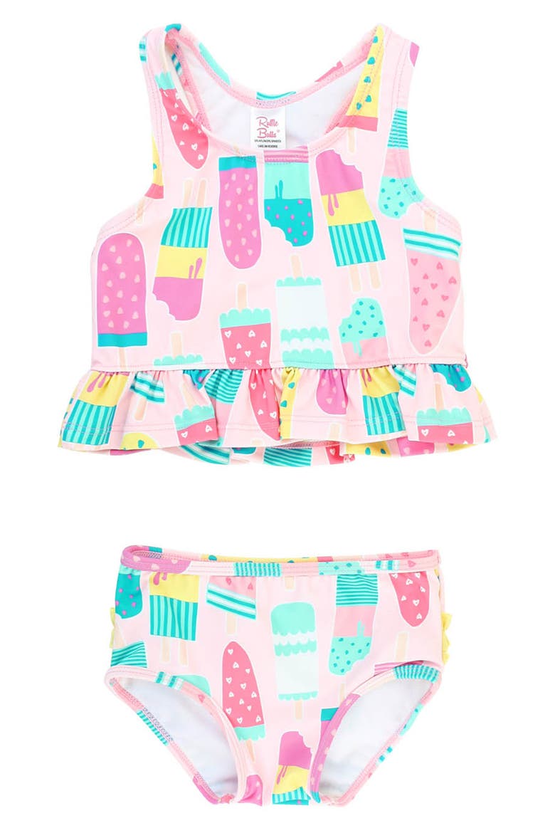 Kids' Ice Cream Social Two-Piece Swimsuit, Main, color, PINK