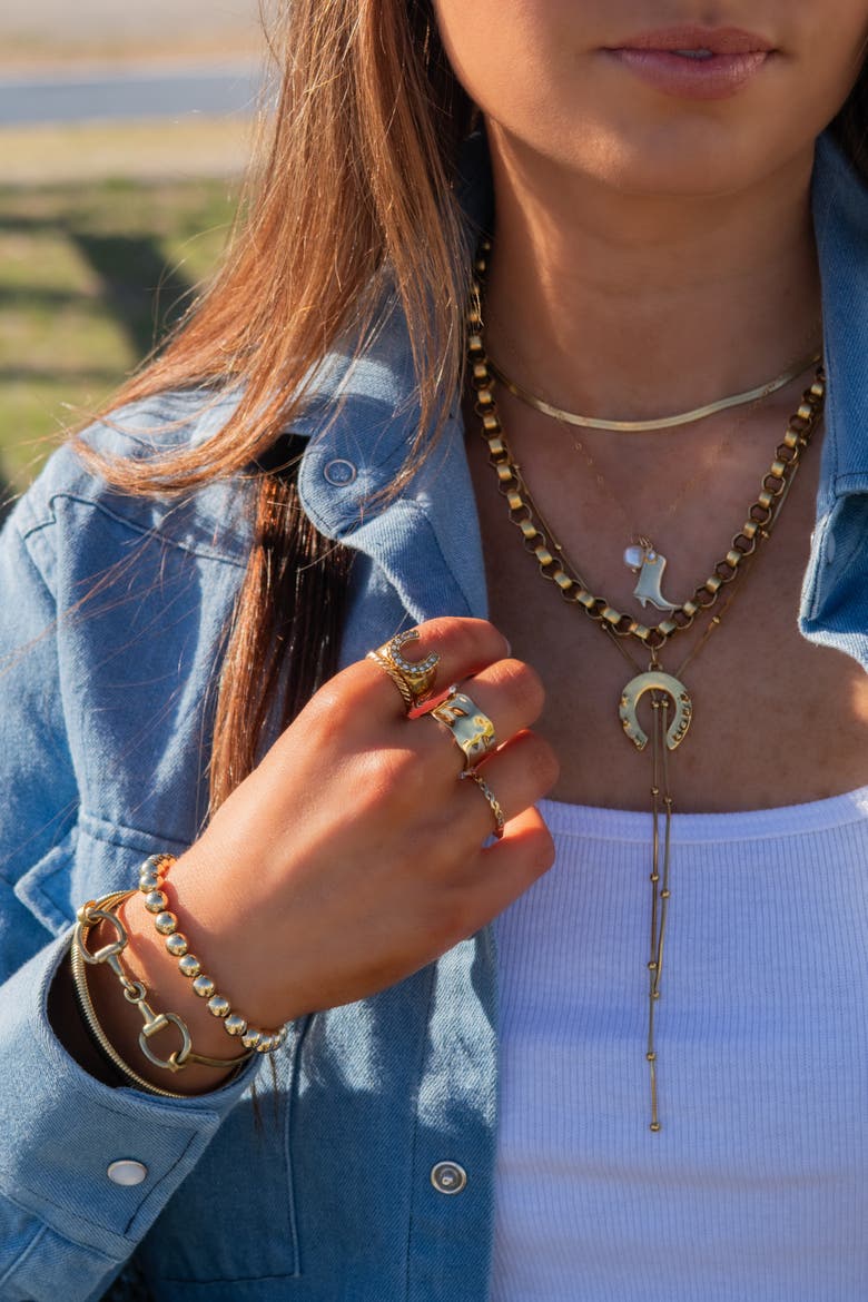 Lucky Me Necklace, Alternate, color, Gold
