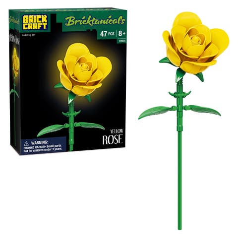 Bricktanicals Yellow Rose Building Set
