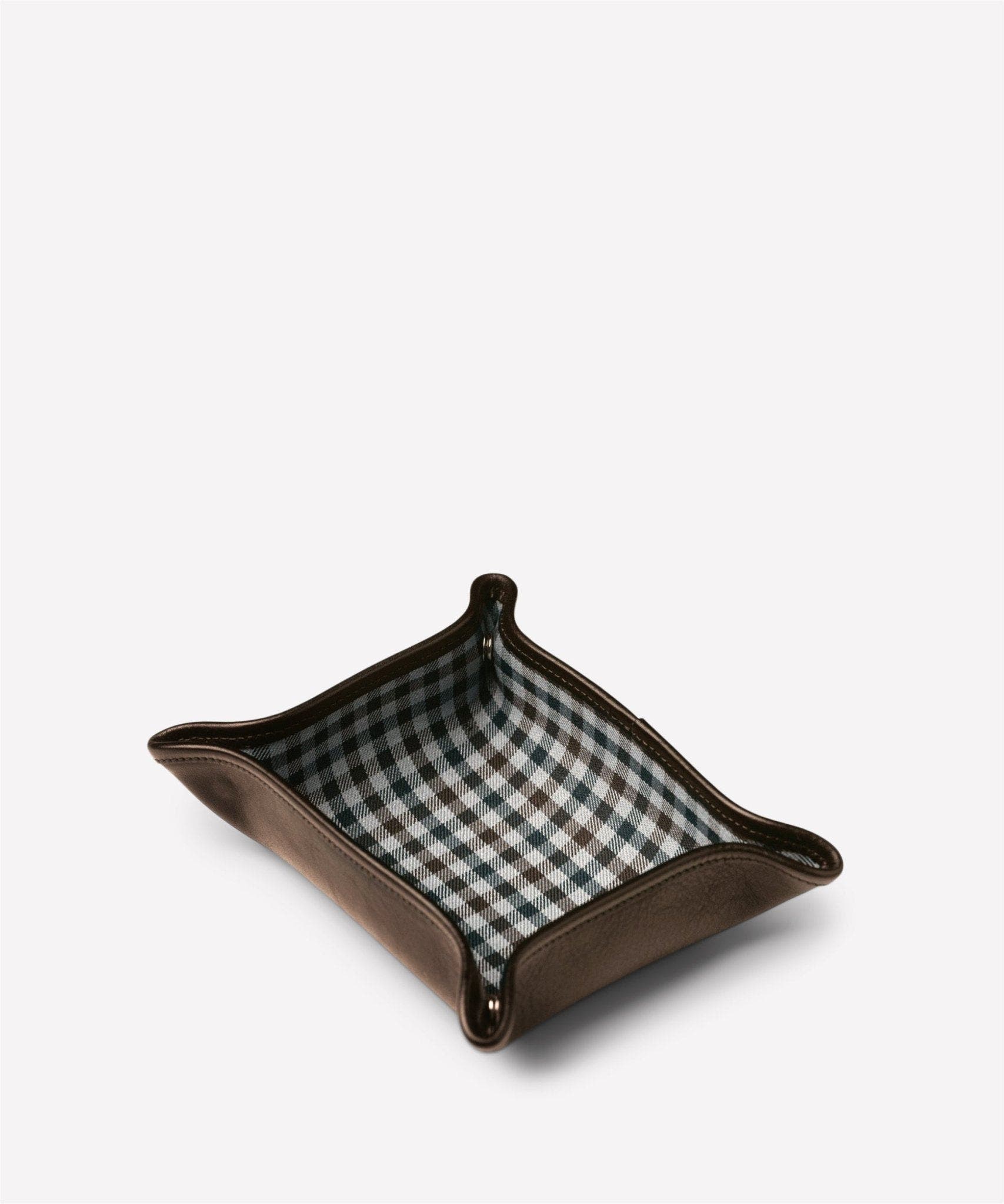 Folding Snap Tray No. 58, Alternate, color, Vintage Walnut Leather
