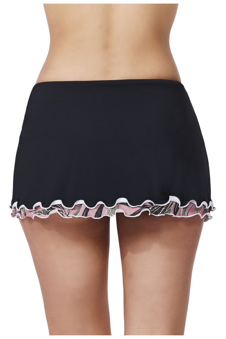 Palmita Side Slit Skirt Swim Bottom, Alternate, color, Black