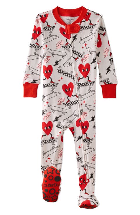 Cruz One-Piece Fitted Organic Cotton Footie Pajamas