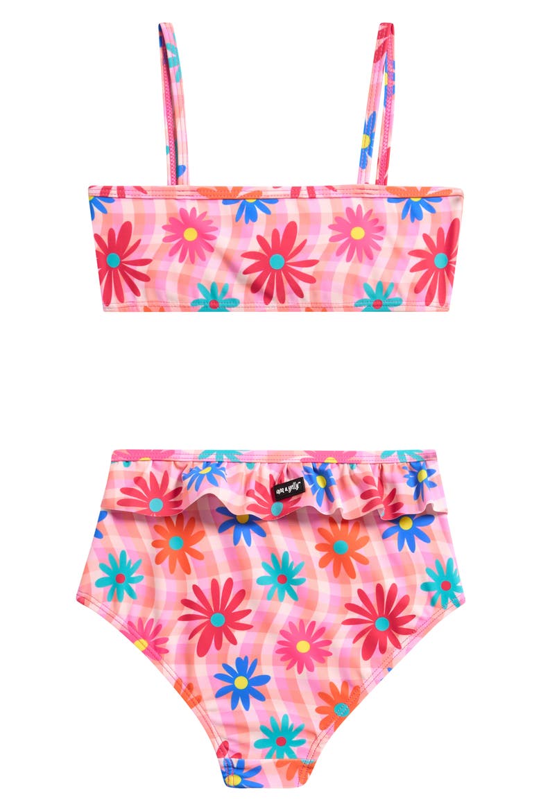 Kids' Ruffle Two-Piece Swimsuit, Alternate, color, CORAL