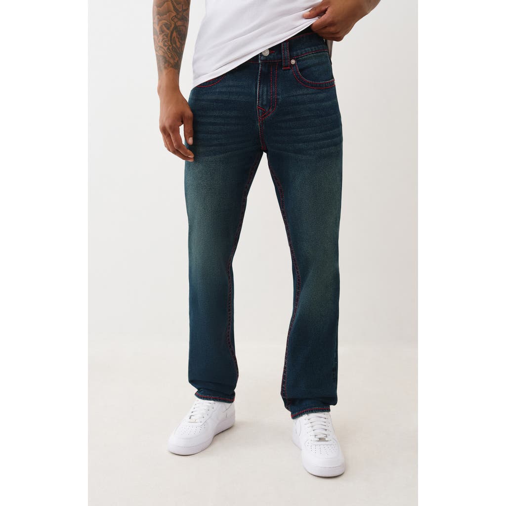 True Religion Geno Big T Flap Pocket Slim Jeans In Blue