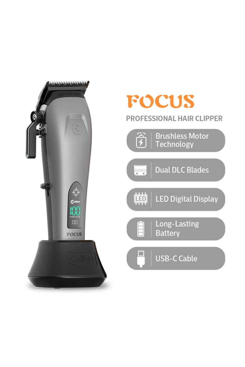 Focus Professional Cordless Hair Clipper, Alternate, color, Gray