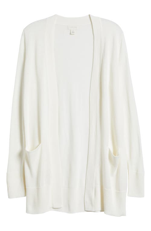 Caslonr Caslon(r) Everyday Open Front Cardigan In White