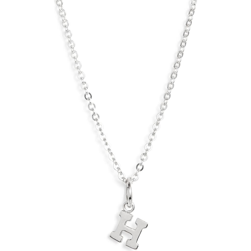 Nashelle Initial Pendant Necklace In Sterling Silver - H