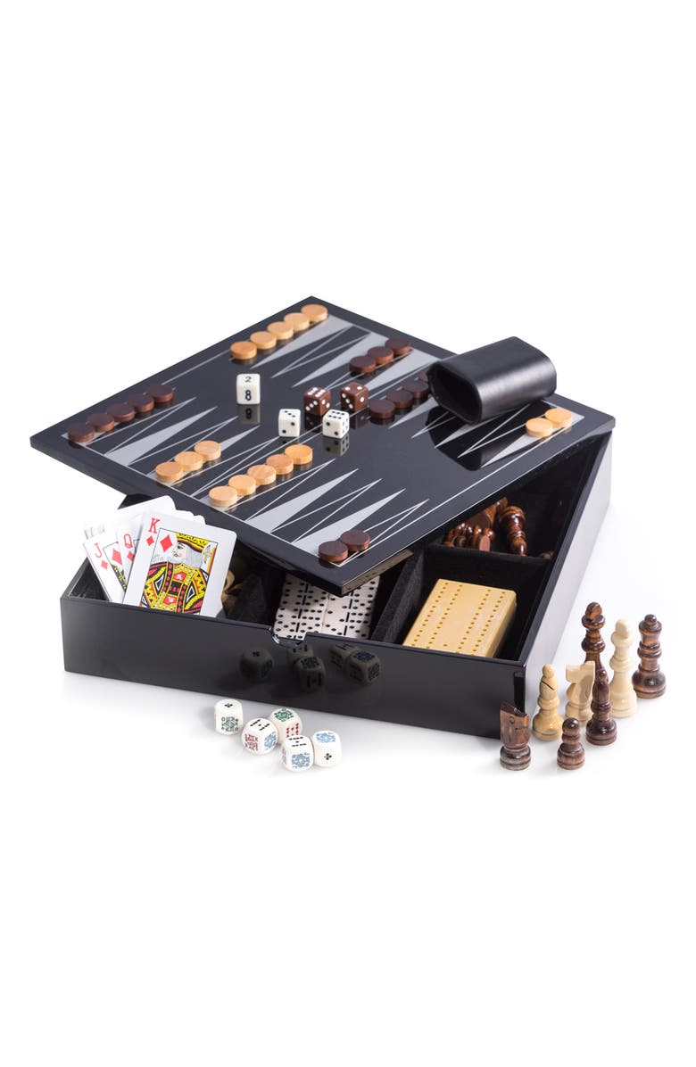 Bey-Berk Wooden Multi Game Set, Alternate, color, Multi-Color