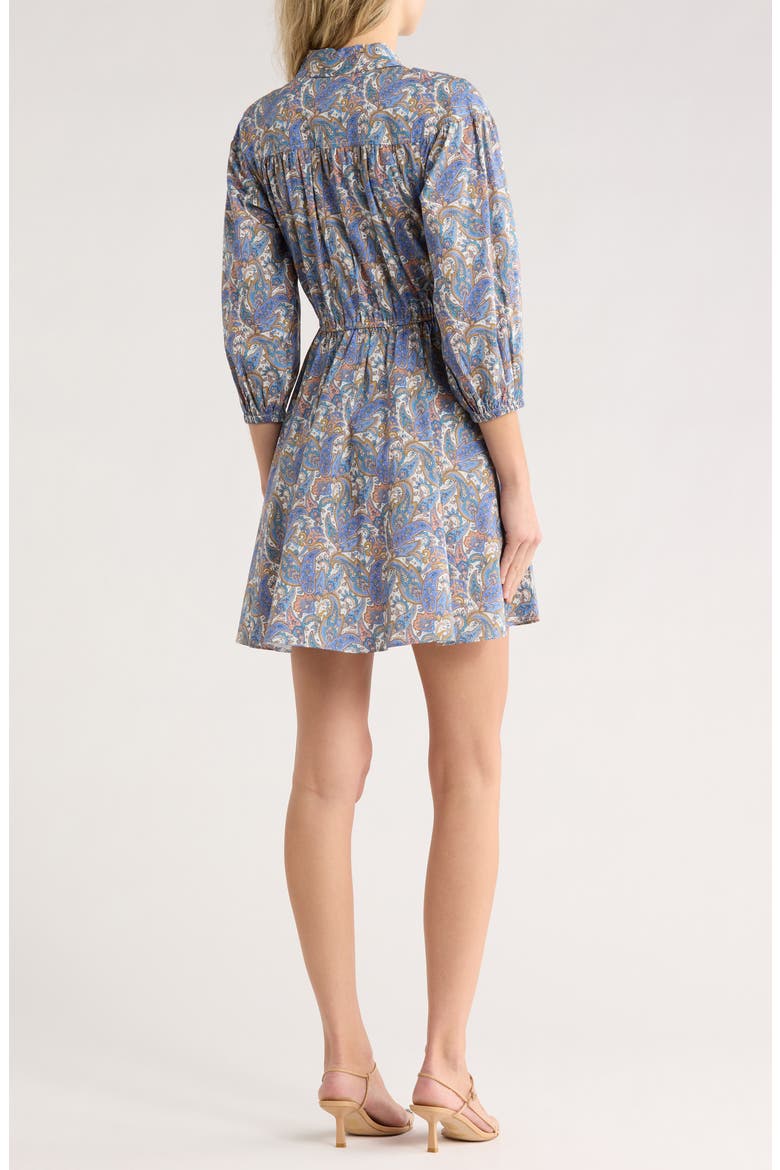 Arbi Paisley Cotton Shirtdress, Alternate, color, BLUE MULTI