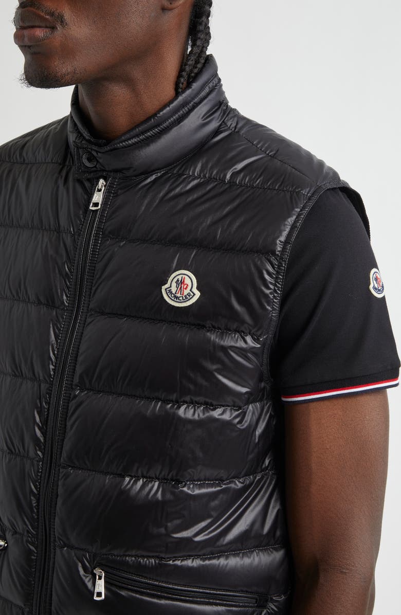 Moncler Gui Down Puffer Vest, Alternate, color, Black/ Black