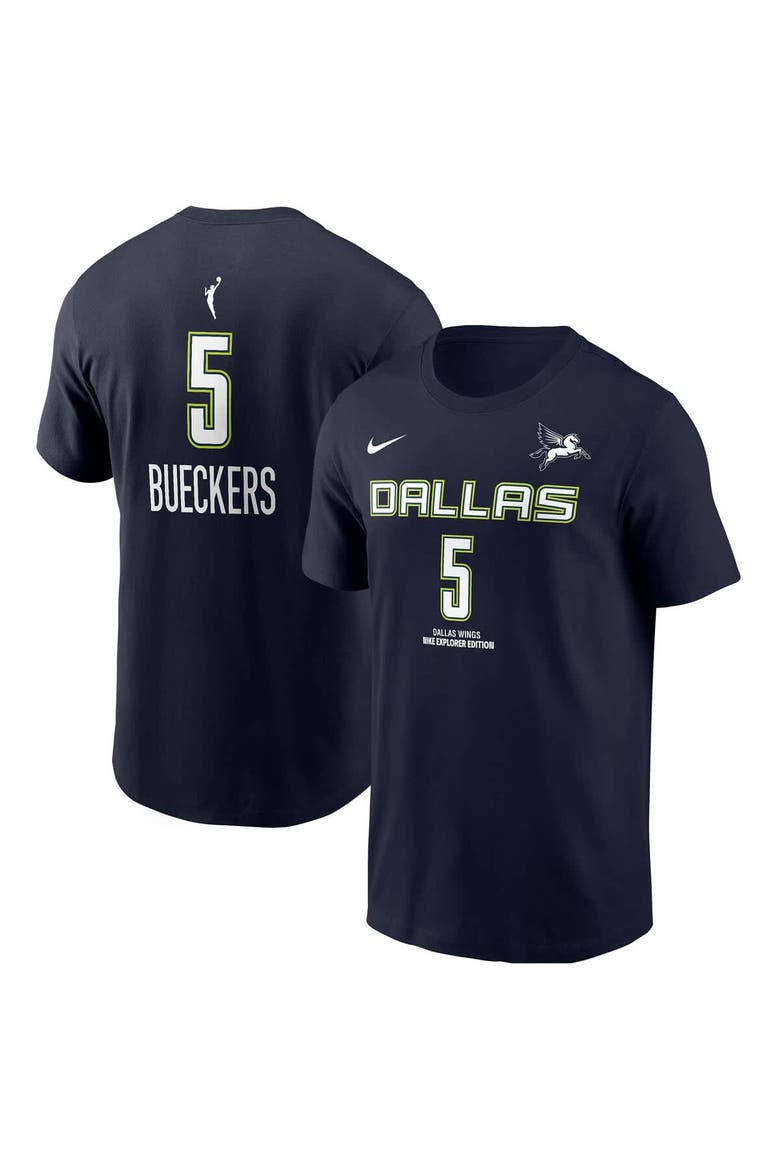Men's Nike Paige Bueckers Navy Dallas Wings 2025 WNBA Draft Explorer Edition Name & Number T-Shirt, Main, color, Navy