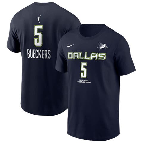 Men's Nike Paige Bueckers Navy Dallas Wings 2025 WNBA Draft Explorer Edition Name & Number T-Shirt