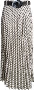 NIKKI LUND Brit Print Pleated Maxi Skirt