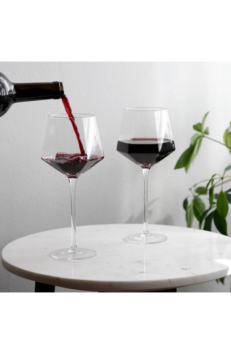 Viski Seneca Crystal Wine Glasses Set of 2, Alternate, color, Clear