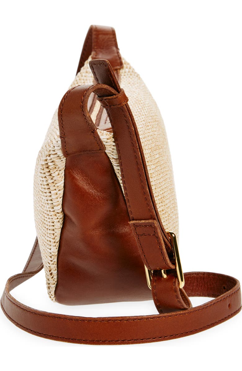 Madewell The Sling Raffia & Leather Crossbody Bag, Alternate, color,