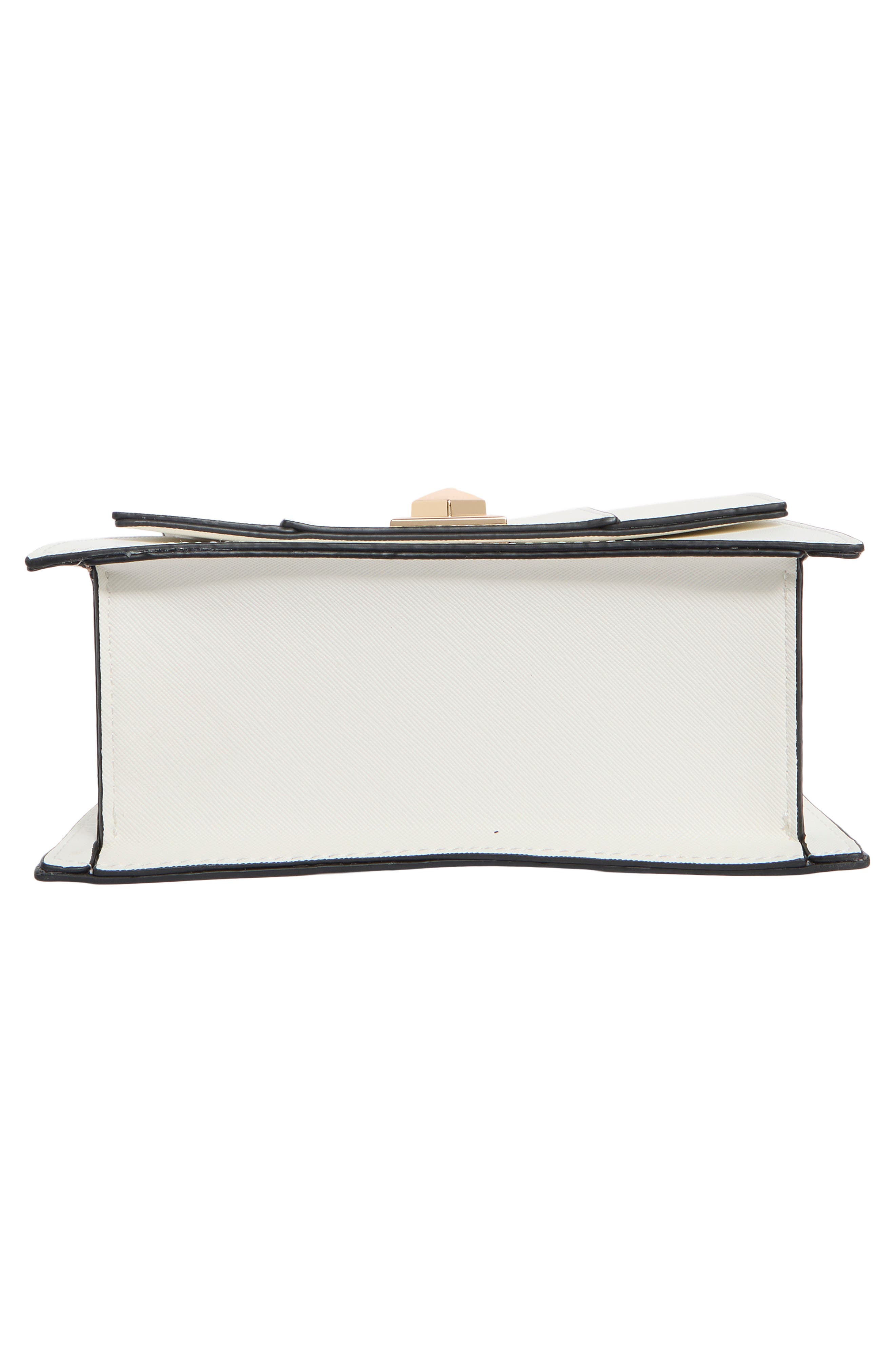 ALDO Lefteye Denim Top Handle Bag, Alternate, color, White