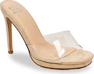 CHASE AND CHLOE Square Toe Stiletto Sandal