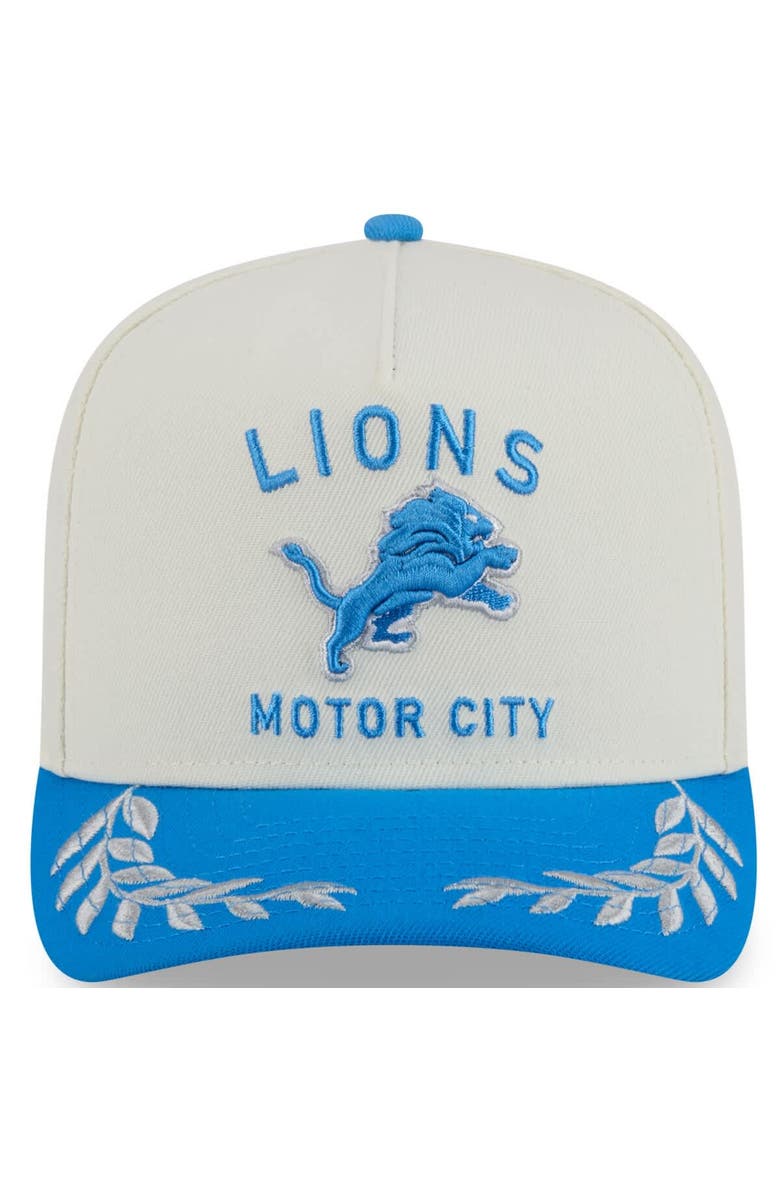 New Era Men's New Era Cream/Blue Detroit Lions 2025 NFL Draft A-Frame 9FIFTY Snapback Hat, Alternate, color, Cream