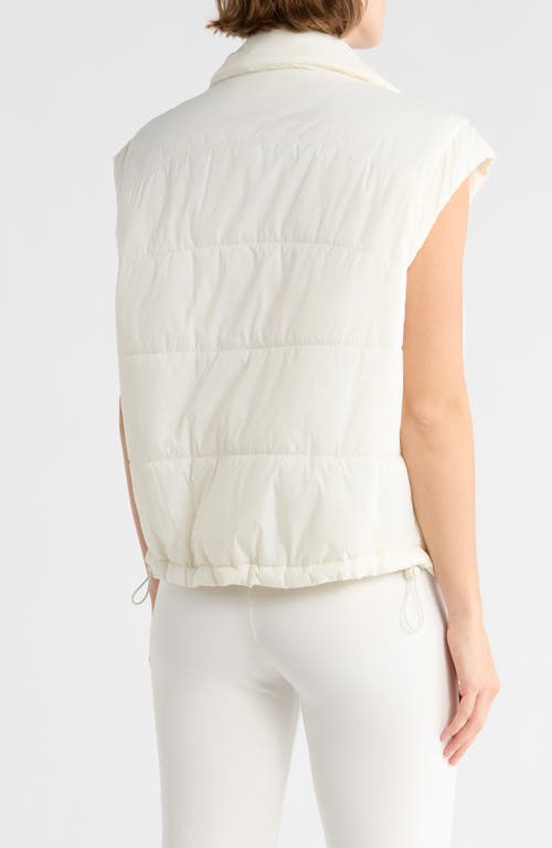 Z By Zella Channel Quilted Puffer Vest In White