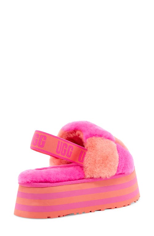 Ugg(r) Disco Check Genuine Shearling Slingback Platform Slipper