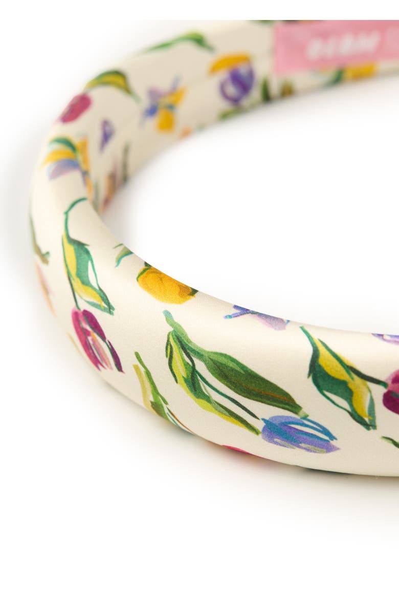 Tulip Silk Headband, Alternate, color, Cream