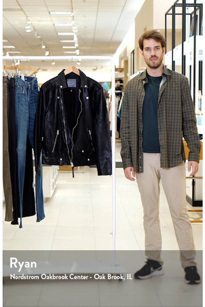 Milo Asymmetric Zip Leather Biker Jacket (Men) | Nordstrom