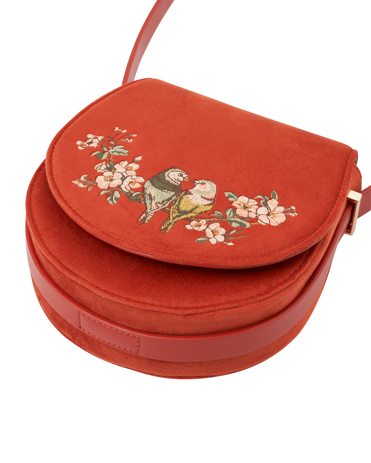 Fable England Lovebirds Saddle Bag, Alternate, color, Rust Red