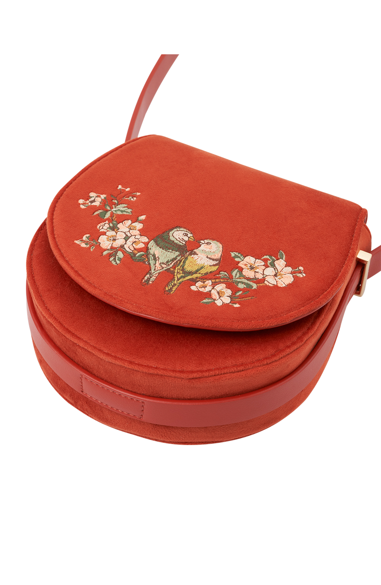 Fable England Lovebirds Saddle Bag, Alternate, color, Rust Red