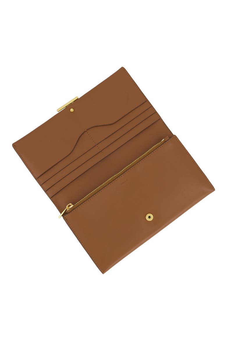Continental Nappa Leather Wallet, Alternate, color, SADDLE