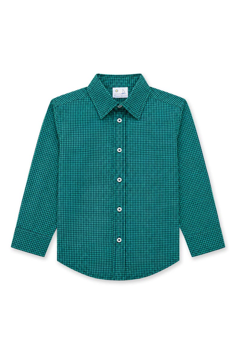 Check Button Down Shirt, Main, color, Navy & Jade Check
