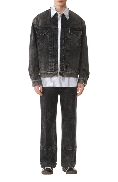 Loose Fit Washed Denim Jacket