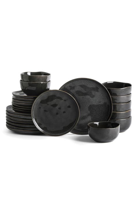 Mirella Stoneware 24-Piece Dinnerware Set