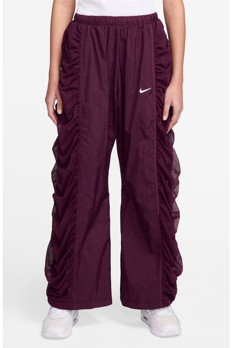 Kids' Dance Wide Leg Pants, Main, color, 610 BORDEAUX/WHITE