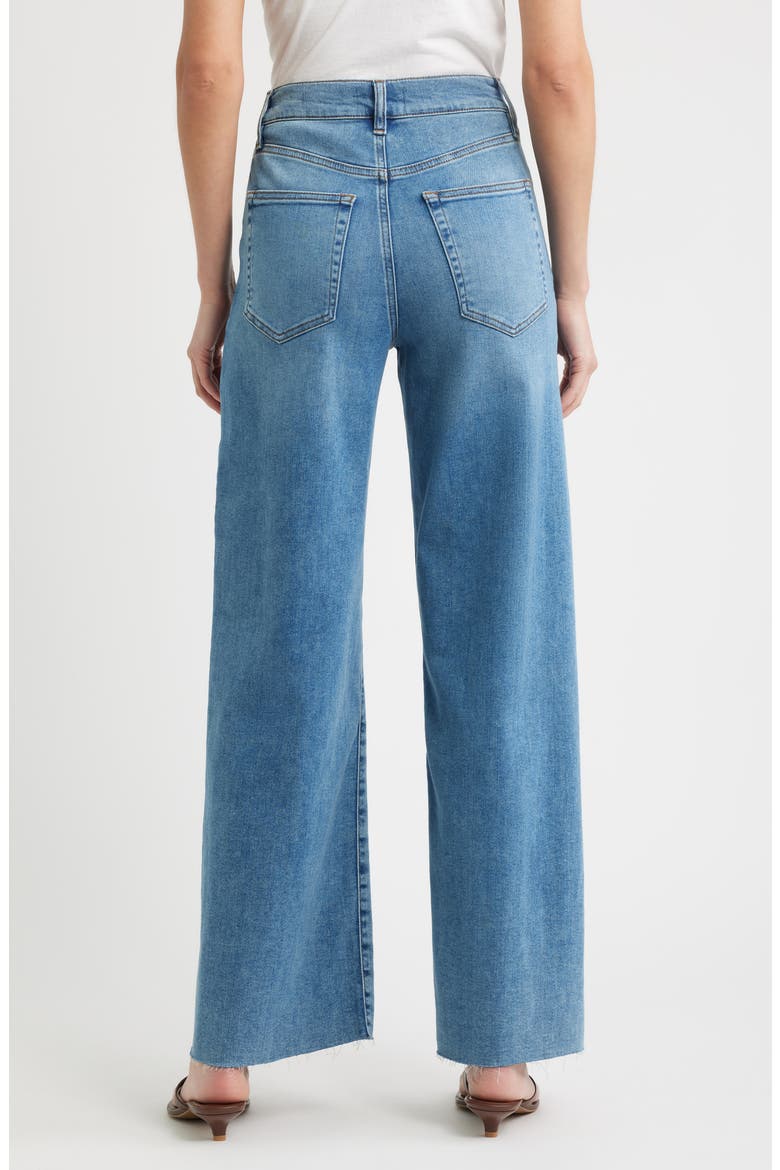 Le Slim Palazzo Raw Hem High Waist Wide Leg Jeans, Alternate, color, FLIP RAW AFTER