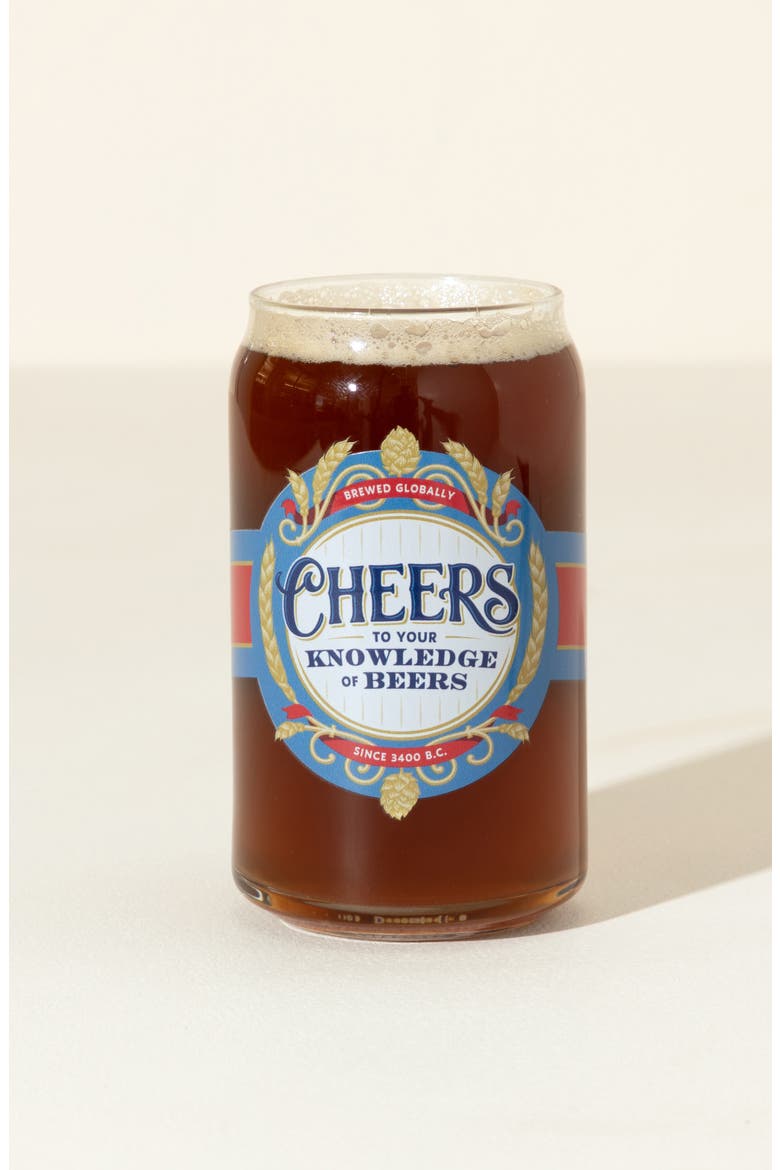 Beer Facts Every Day Interactive QR Can Glass, Alternate, color, Multi