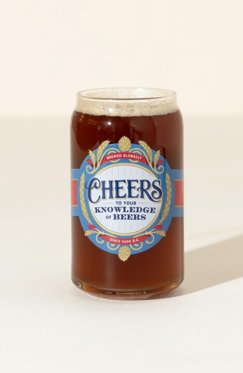 Uncommon Goods Beer Facts Every Day Interactive QR Can Glass, Alternate, color, Multi