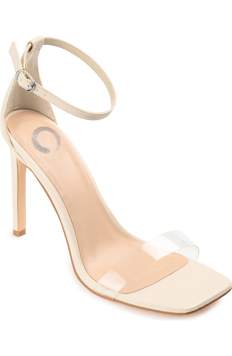 Journee Collection Lorelei Ankle Strap Stiletto Sandal, Main, color, Off White