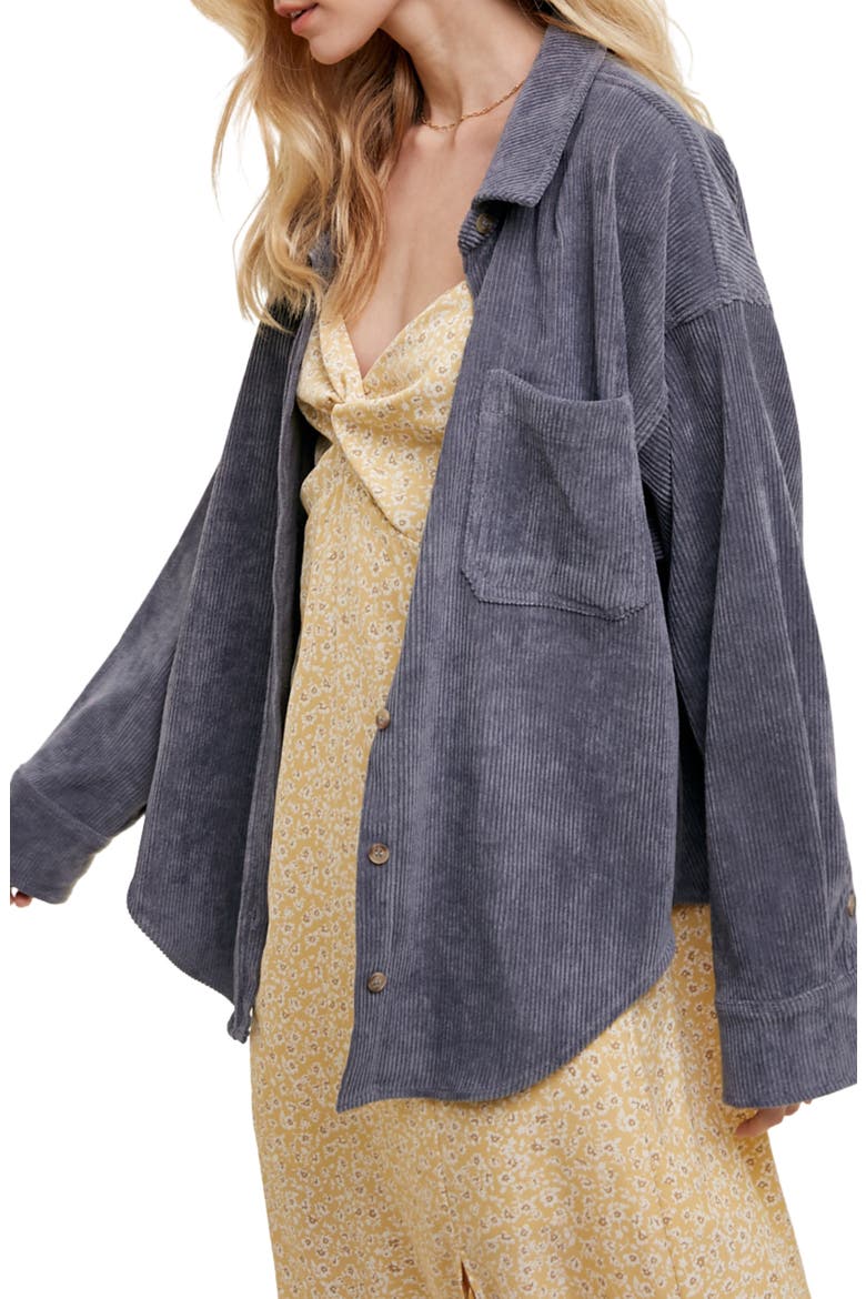 Oversize Corduroy Shacket, Alternate, color, MEDIUM GREY