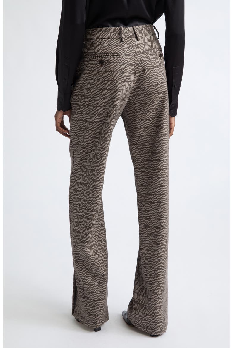 Petula Jacquard Narrow Leg Trousers, Alternate, color, TAUPE/ ESPRESSO