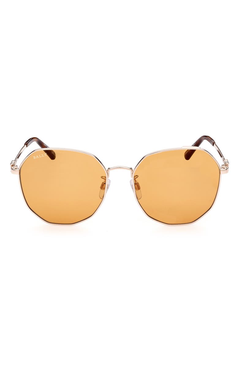 Bally 58mm Round Sunglasses, Main, color,