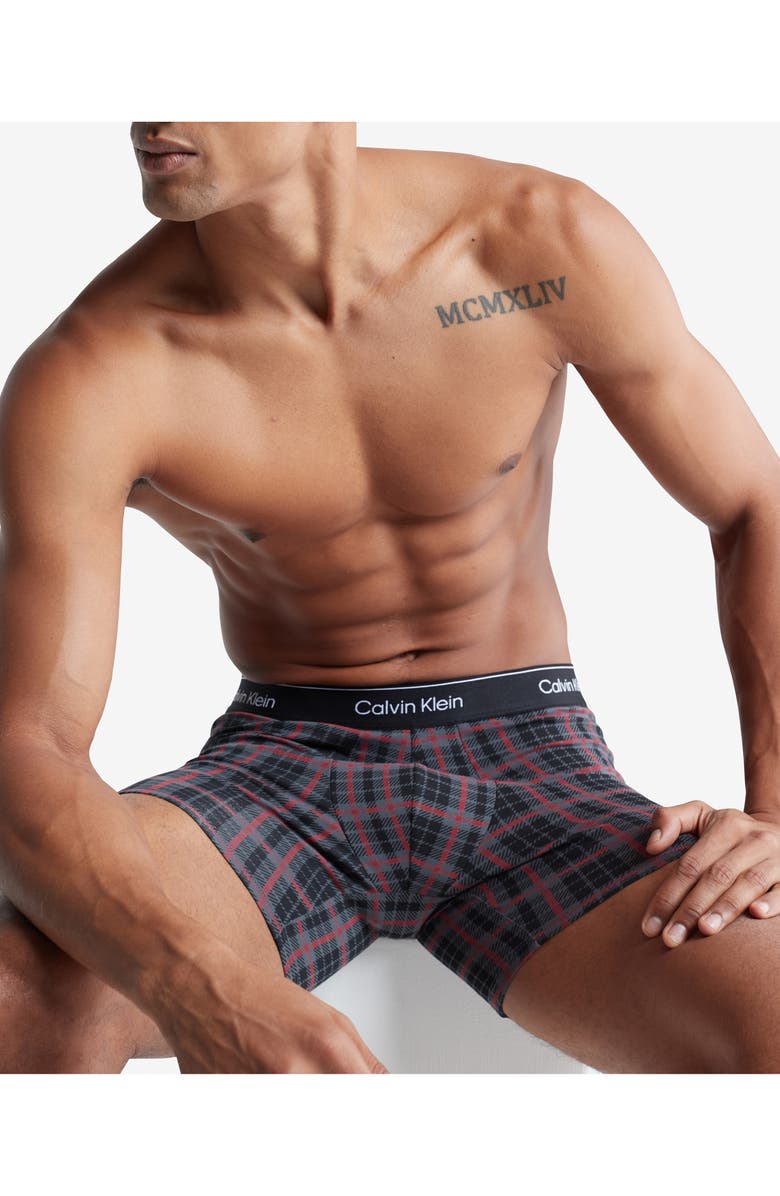 Calvin Klein Modern Holiday Plaid Boxer Briefs, Alternate, color,