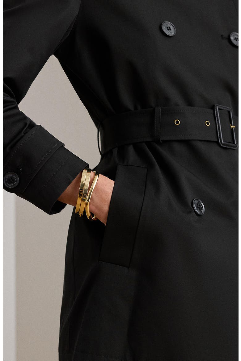 Double Breasted Cotton Blend Jacket, Alternate, color, BLACK