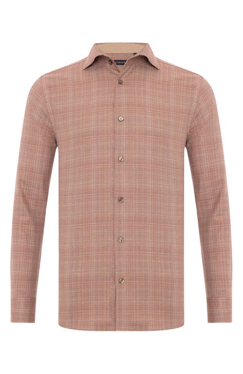 Studio Garnet Los Angeles Textured Cotton Button-up Shirt In Brown
