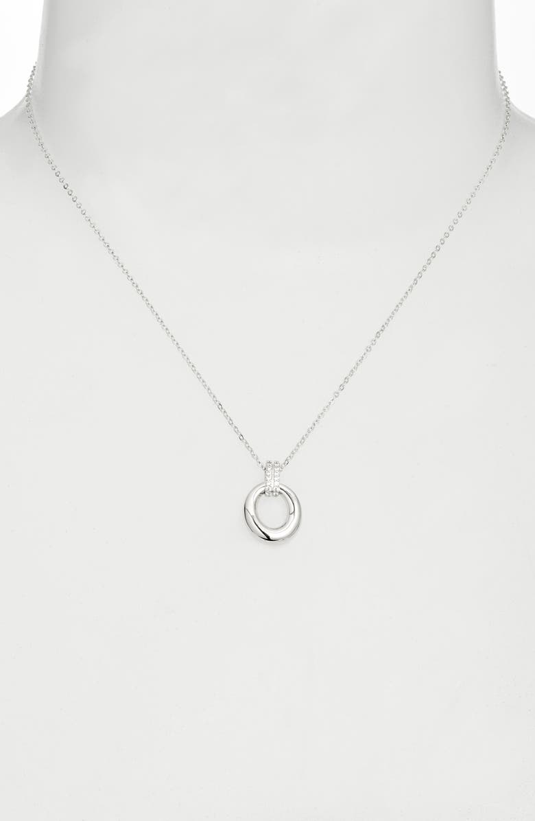 Nordstrom Pavé Circle Pendant Necklace, Alternate, color, 