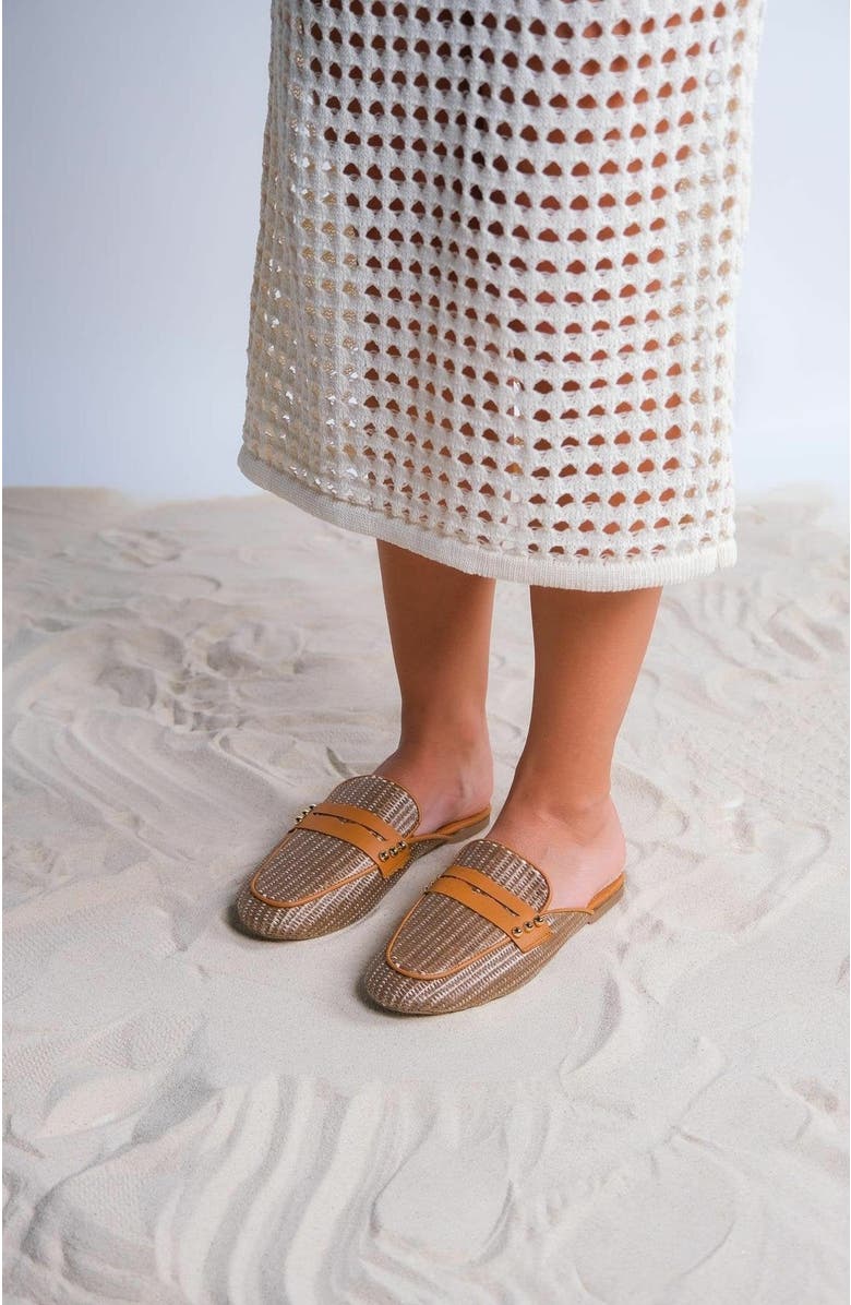 Forever & Always Shoes Patrizia Leather Mule, Alternate, color, Brown Leather